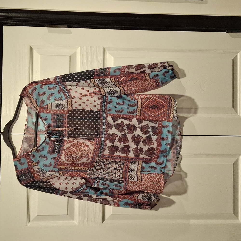 Boho Patchwork Blouse - image 1